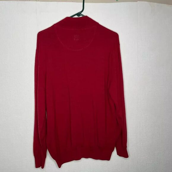 NWOT FootJoy FJ 1/4 Zip Long Sleeve Sweater Men Size XL Raspberry Pink 100% Wool - Picture 8 of 9